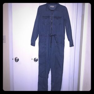 Denim jump suit